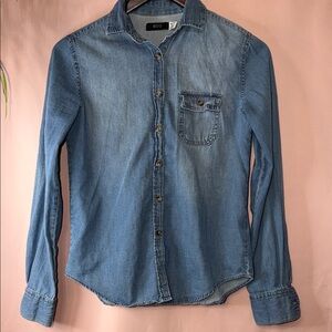 BDG Blue Denim Button Down Shirt